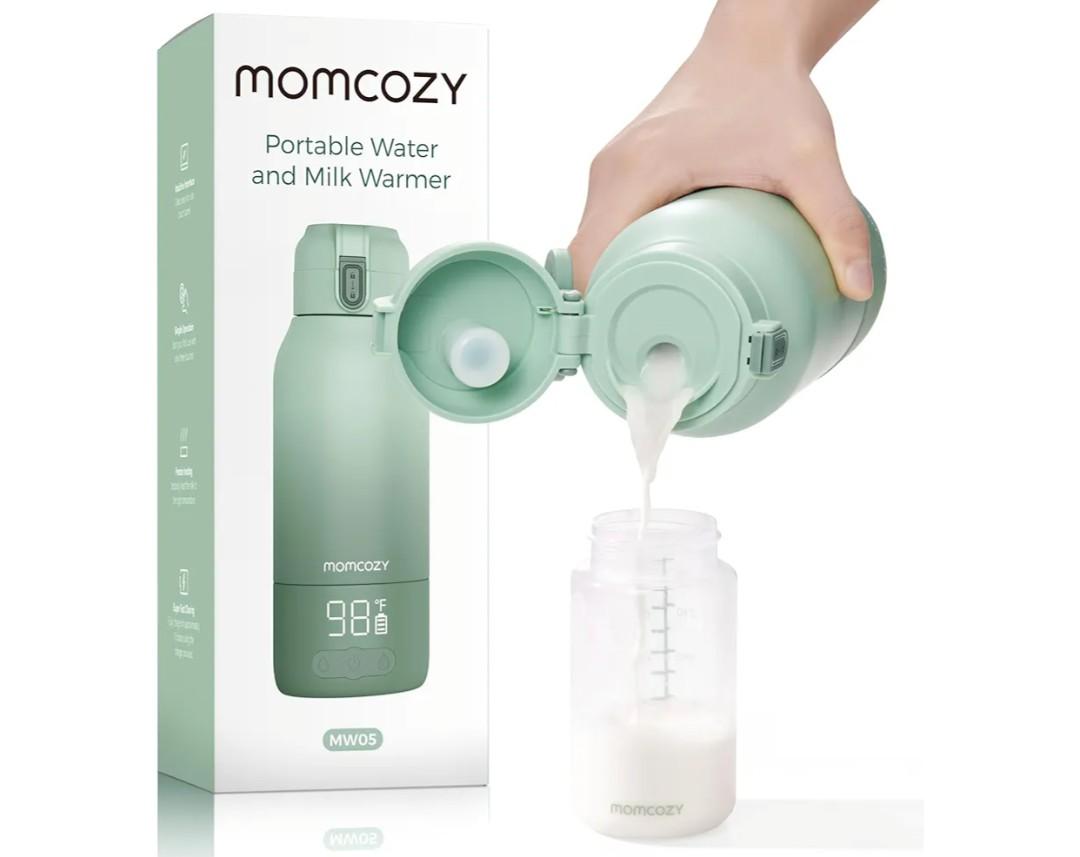 Momcozy Portable Bottle Warmer for Travel – Dual Heating Modes for Breast Milk & Water, Portable Milk Warmer with Fast Heating & Long Battery Life, 17 Ounces Large Capacity to Meet Your All-Day Needs