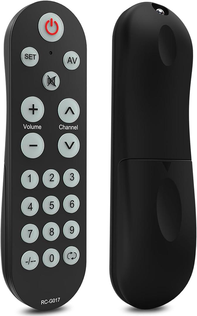 Upgraded Big Buttons Universal TV Remote with Backlit, Learning IR Remote Control Replaces All Infrared Remotes for TVs, DVD Players & Set-Top Boxes, Easy to Use for Seniors (Not for Voice/RF Remotes)