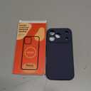 Vooii Magnetic for iPhone 17 Pro Case, Compatible with Magsafe (Premium Liquid Silicone) (Integrated Camera Control Button) Full Body Protective Anti-Scratch Microfiber Lining 6.3", Navy Blue