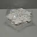 8Pcs Large White Snowflake Ornaments, 12''Big Plastic Christmas Ornaments, Hanging Snowflake Decorations for Christmas Tree Decorations Winter Decoration Indoor Outdoor Holiday Decor Craft Snowflakes