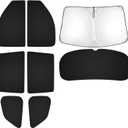 T TGBROS Windshield Sun Shade for Honda Pilot 2016-2025 Car Window Shades Thicken UV Block and Blackout Privacy Foldable Sunshades 8PCS Accessories Keep Cool Sun Visor Covers