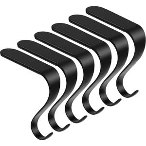 URATOT 6 Pieces Black Christmas Stocking Holder Metal Mantel Stockings Hangers Christmas Stocking Clips for Christmas Party Decoration