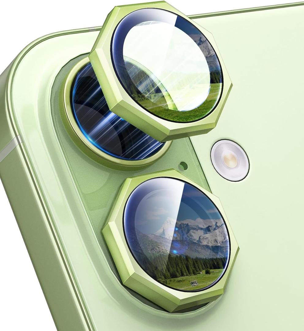 2 x for iPhone 17 Camera Lens Protector Nut, Green