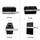 2 Pack Buffers USA Molded Rubber Bumper Block Dock Buffer 6x3x3 for Chassis/Trailers/Truck/Flatbed/Reefer with Steel Washer (4502-1276)