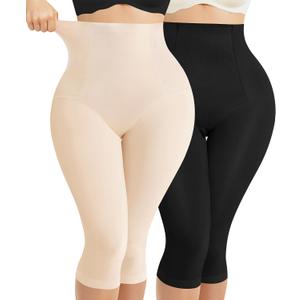 Nebility Compression Leggings for Women Seamless Shapewear Butt Lifting Panties Waist Trainer Tummy Control Thigh Body Shaper (Black, M)