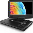 ieGeek 11.5" Portable DVD Player for Kids and Car, 9.5" Eye-Protective Screen with 5 Hours Rechargeable Battery, Support Sync TV/USB/SD Card and Multiple Disc Formats, Regions Free - Black