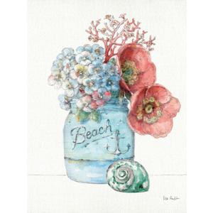 ART.COM Wall Art Print Sea Finds I by Lisa Audit, 12" x 16"