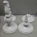 Peohud 10 Pieces White Cake Stands, Metal Dessert Table Display Set, Tiered Cupcake Holder Fruit Candy Display Plate for Wedding, Birthday Party, Anniversary, Gatherings