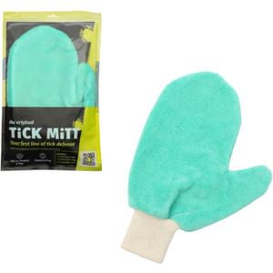 TiCK MiTT Blue Protective Glove for Tick Removal from Pets & Humans - Easy, Gentle, Chemical-Free Tick Handling - Portable & Durable for Outdoor Adventures
