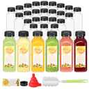 30pcs 10oz Empty Plastic Juice Bottles with Caps Reusable Food Grade Drink Bottles with Leak-Proof Tamper Evident Caps Bulk Clear Beverage Containers for Homemade Drinks Smoothie Milk