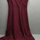 MUSHARE Women's V Neck Sleeveless Split Formal Dress Cocktail Party Prom Long Dresses, L, Burgundy