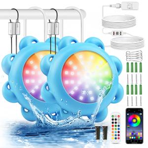 BYLIFITY LED Pool Lights, Color Changing Swimming Pool Light