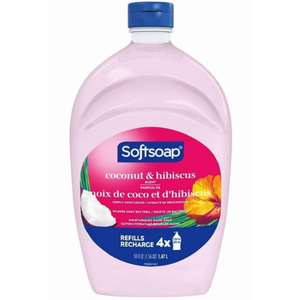 Softsoap Coconut and Hibiscus Moisturizing Liquid Hand Soap, Kitchen and Bathroom Hand Soap, 50 fl oz Refill