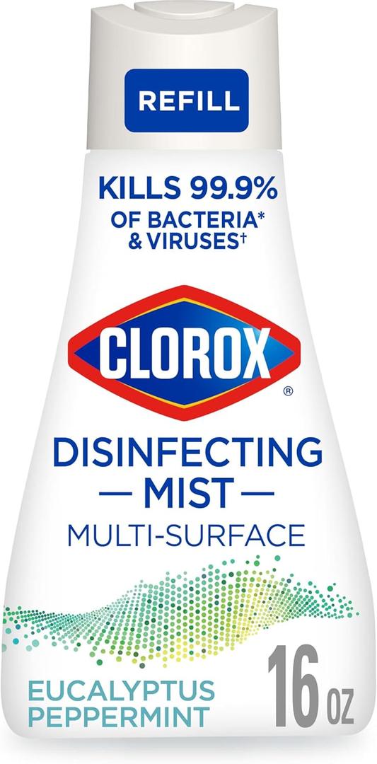 Clorox Disinfecting Mist, Eucalyptus Peppermint, Disinfecting Refill, 16 Fluid Ounces (Clear)