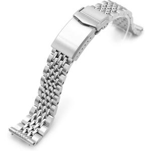 MiLTAT 20mm Goma BOR 316L Stainless Steel Metal Watch Band Straight End