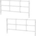 Fixed Window Safety Guard 14”x 38” *2 Pack Adjustable Width Prevents Accidental Falls, Non-Egress, Tamper Resistant Screws Included, White