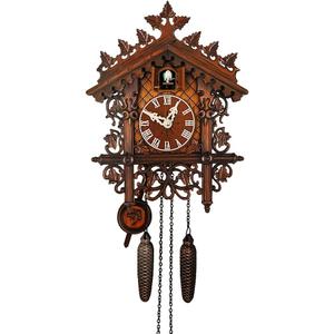 JoonieHouse Traditional Black Forest Cuckoo Clock, Newly Wood Coo Coo Clock Decorative Wall Clock with Pendulum and Chiming Function - Perfect Wall Clocks for Home Livingroom Decor