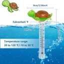 Floating Pool Thermometer, Large Display with String Easy to Read, Shatter Resistant, for Outdoor & Indoor Swimming Pools, Spas, Hot Tubs & Aquariums (Turtle)