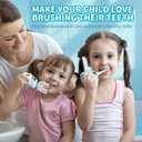 Kids U Shaped Electric Toothbrush, Automatic 360 Sonic Cleaning, 6 Modes, 4 Brush Heads, Cute Cartoon Koala Design (2-6 Age (Grey Blue))