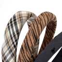 LONEEDY 6PCS Wide Padded Headband for Women Cotton Neutral Color Sponge Thick Hairband for Girls Non-Slip Solid Hair Band (Mixed colors 6PCS, One Size) (1 Count (Pack of 6))