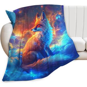 Tijuboni Fox Throw Blanket Fox Gifts for Girls Boys Women Men Kids Adults Soft Flannel Fleece Blanket for Couch Sofa Bed Home Decor 40"x50"