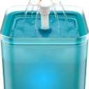 Cat Water Fountain for Drinking: Automatic Dog Bowl Dispenser - Pet Waterer Bowls Fountains - Auto Cats Dish Supplies - Quiet Animal Watering Machine - 67oz/2L Green Kitty Drink Dishes - AONBOY