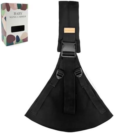 Baby Sling Carrier 2025 Baby Carrier Newborn to Toddler Sling Lightweight Baby Carrier Sling with Adjustable Straps Toddler Carrier Baby Wrap Sling for 10-30 lbs(Black)
