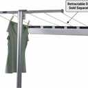 Household Essentials Heavy-Gauge 3-Piece Outdoor Clothesline Pole with Ground Sleeve — 85″ Galvanized Steel Freestanding Support Post with Nuts & Bolts for Receiver Bracket (Bracket Sold Separately)