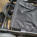 Wagon Stroller Outdoor for 2 Kids - Double Toddlers Stroller with Canopy & Removable Seat Pads, 2 Seater Push Pull Wagon One-Hand Fold, Shock-Absorbent Wheels & Safety Harness, Black