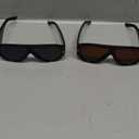 Trendy Oversized Aviator Sunglasses for Women Men Square Thick Frame Large Sun Glasses UV400 Protection (Black/Leopard)