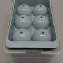 WIBIMEN Large Ice Cube Molds, Big Round Whiskey Ice Cube Trays for Freezer, Easy to Fill & Release, Whiskey Bourbon Cocktail(1.9In*6 Balls- Blue/2 Pack)