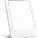 EasyHome Light Therapy Sun Lamp 10000 Lux LED Energy with 10 Adjustable Brightness Dual Color Temperature Adjustment White Warm Light 4 Timer and Memory Function