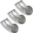 3 Pcs OD 1.5 Inch 90Mandrel Bend Elbow, 304 Stainless Steel Exhaust Pipe Elbow, Thickness 1.5 mm Elbow Exhaust Tubing for Car Exhaust Modified Elbow Pipe, Stair Handrail, Pipe Turning (1.5''OD)