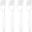 180 Count Extra Heavy Duty Clear Plastic Forks, 7.1" Solid and Durable Disposable Plastic Forks Bulk, BPA-Free & Heat Resistant, Plastic Utensils for Parties, Events and Daily Use