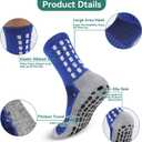 ZXOLDZX 2/4/6 Pairs Men's Soccer Socks Grip Pads Non Slip Football Baseball Soccer Socks for Men Women (White)