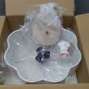 Bargeni Flush Mount Ceiling Light,13-inch Drum Ceiling Light Fixture,Light Fixtures Ceiling Mount with Cream White Fabric Shade, 3-Light Flush Mount Light Fixture for Nursery Kids Room,Bedroom,Hallway