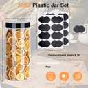 Plastic Jars with Lids,OBKJJ 20 PCS 32 OZ Large Capacity Clear Storage Containers with Leakproof Lids Reusable Empty Storage Container for Dry Food Spice Candy Cookie Household and Kitchen Organizing, 32OZ 16Pcs