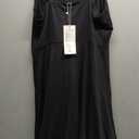 Liyinxi Women's Casual Summer Beach Flattering Flowy A-Line Spaghetti Straps Solid Cotton Button Down Midi Sundress, L
