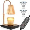 DORESshop Candle Warmer Lamp, Electric Candle Lamp Warmer with Timer(2H/4H/8H), Adjustable Height & Heat with 2 Bulbs, Ideal Gifts.
