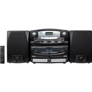 Supersonic Black Edition Vintage Bluetooth Stereo System Home Music Audio System,CD/MP3 Player,AM/FM Radio,Dual Cassette Player/Rec USB inputs,Detachable Speakers,AC/DC,(Remote Included)Matte Black