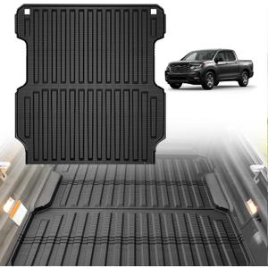 TripleAliners Truck Mat Compatible with 2017-2026 Honda Ridgeline 5.3FT Accessories, Truck Bed Mat Heavy Duty Custom Fit All Weather Protection TPE Pickup Liner, 5) Ridgeline | 17-26