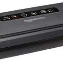 Amazon Basics Vacuum Sealer Machine for Food Preservation with Dry/Moist Mode, Built-in Cutter and Air Suction Hose, Black