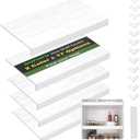 Wire Rack Covers, Foamed PVC Wire Shelf Covers for Pantry Removable Closet Cabinet Bathroom Kitchen Shelving Decoration(White,24x12 inch)