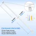 12pack Wire Shelving Support Bracket,Wire Shelf Support Bracket,Length of 18.7" Wire Shelf Support Brackets,Wire Shelving Support Brackets for Provide Support for 16" Closet Shelves
