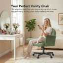 HUANUO Criss Cross Office Chair with Adjustable Armrests, Light Green, Small