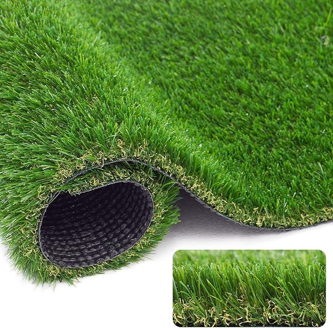 1.38" Artificial Turf Grass,6FT x 8FT Fake Grass Rug Indoor Outdoor,Realistic High-Density Sturdy Artificial Turf Carpet for Dogs Pets Garden Lawn Landscape