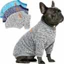 3 Pack Dog Sweaters for Small Dogs Girl Boy Winter Fleece Clothes Warm Soft Dog Sweatshirt Outfit for Dogs Cats Pet Apparel (XXL (Back: 20.4", Chest: 26.7", 22-26 lbs), Navy Blue+Grey+Light Blue)