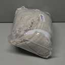 Beige Sheer Curtains 108 Inches Long with Pinch Pleat,Back Tab Pleated Drapes Hooks Thick Linen Textured Boho Farmhouse Extra Long 108 Inch Curtain for Dining Bedroom 42 Inch Wide Each Panel