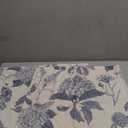 Set of 2 Linen Floral Vintage Throw Pillow Covers Neutral Accent Print Decorative Cushion Covers Farmhouse Boho Home Decor for Sofa Chair Couch Bedroom Living Room,18×18 Inch,Blue