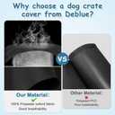 Deblue 48 Dog Crates Cover - Durable Double Door Kennel Cover Fit for 48 inches Wire Dog Cage - (48 inches, Black)
